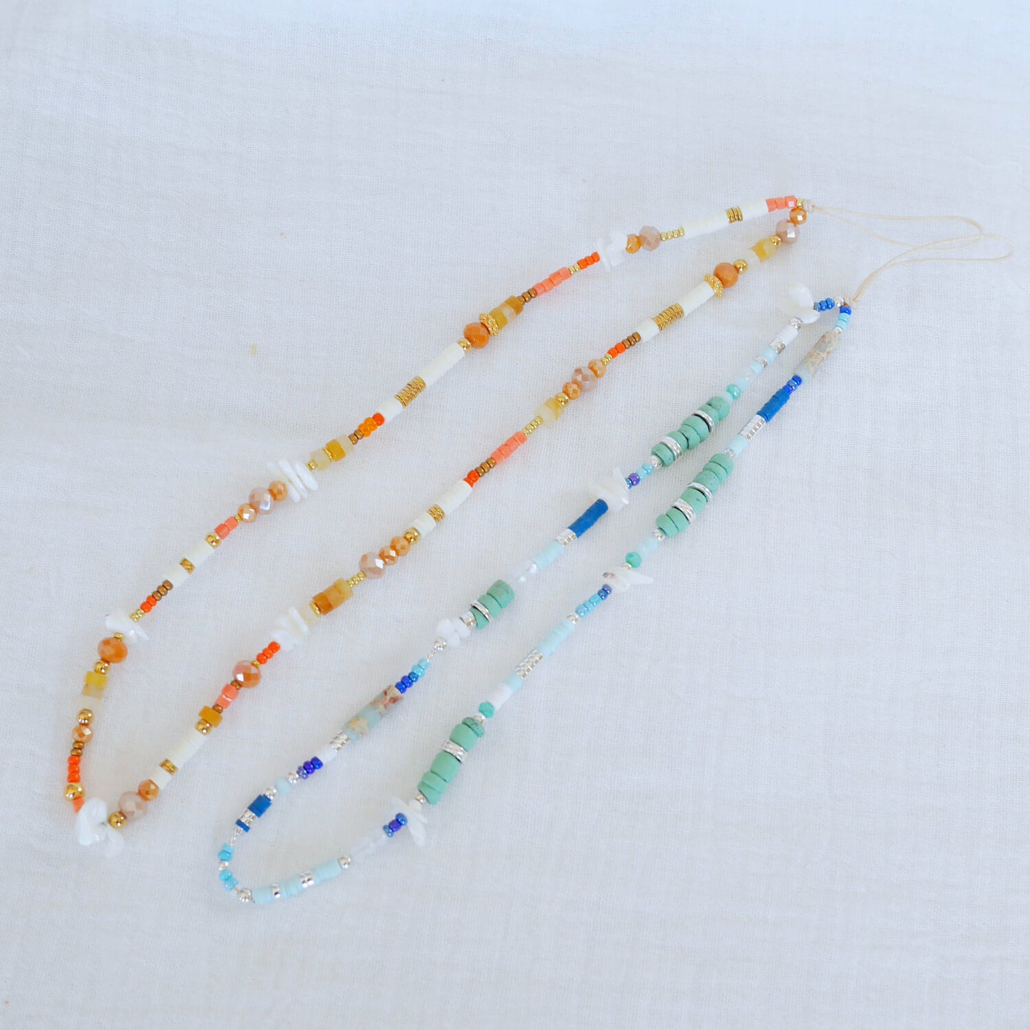 Bijou de téléphone Bleu et argent