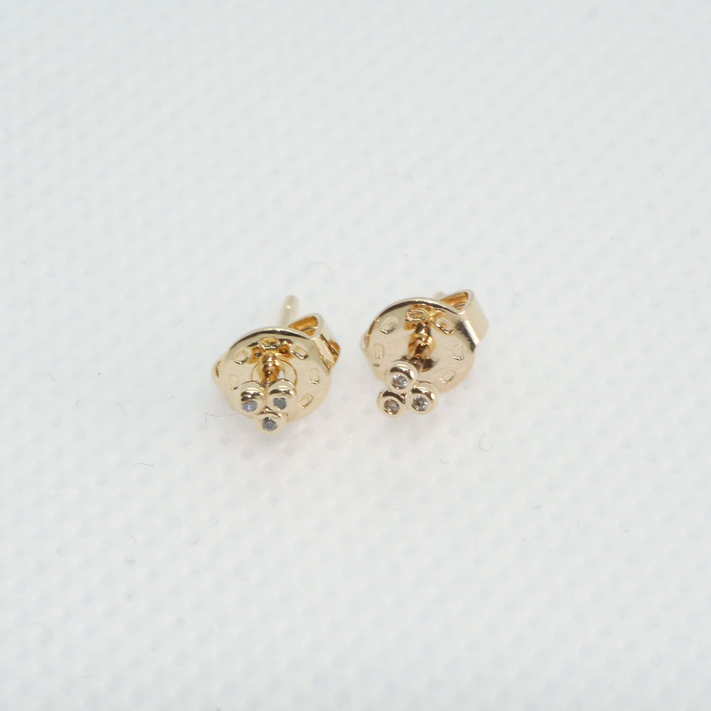 Puce d'oreille Flower Strass