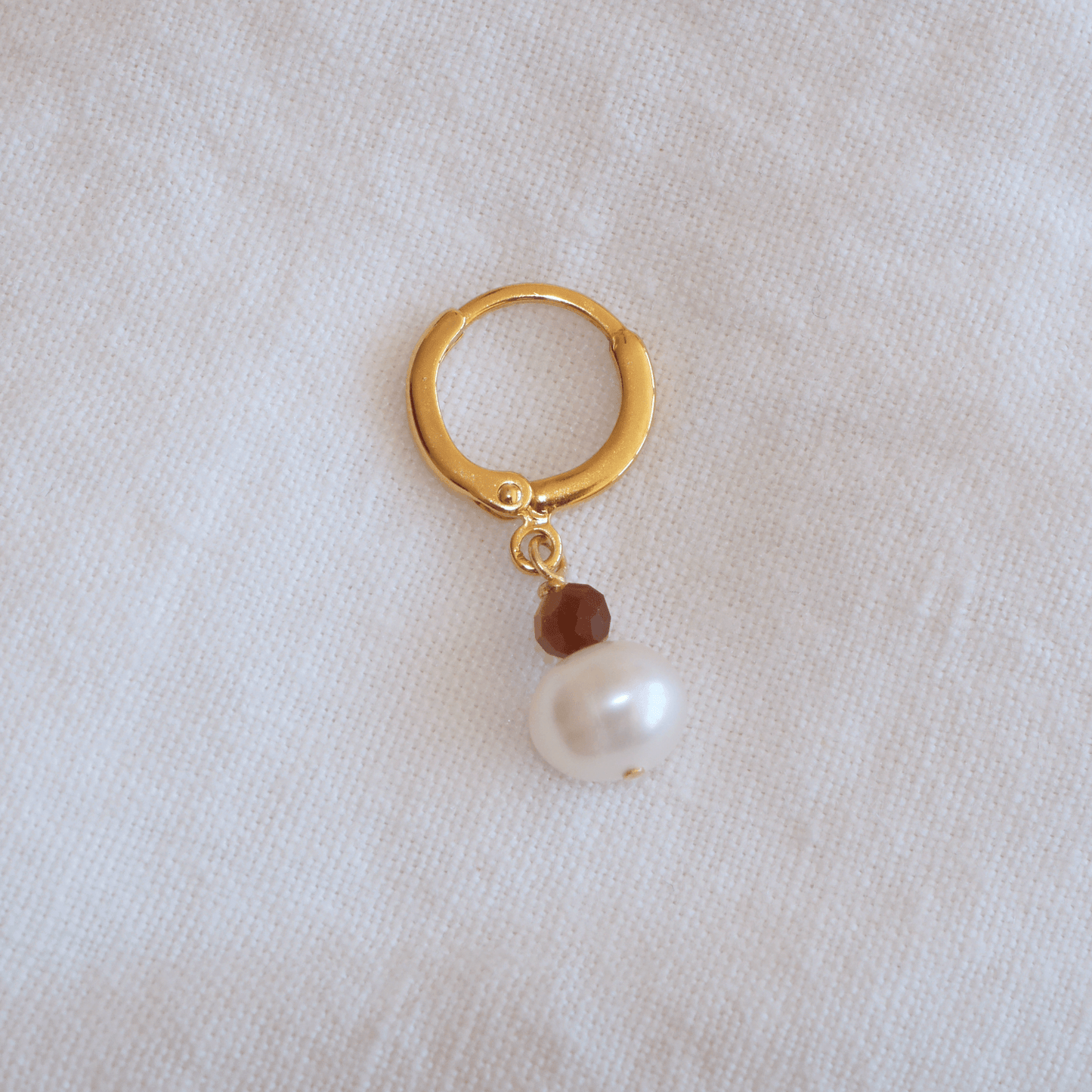 creole Loa en perle d'eau, gold sand et plaqué or