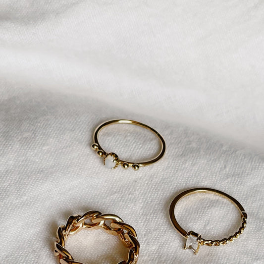 Bague Opaline en pierre de lune 