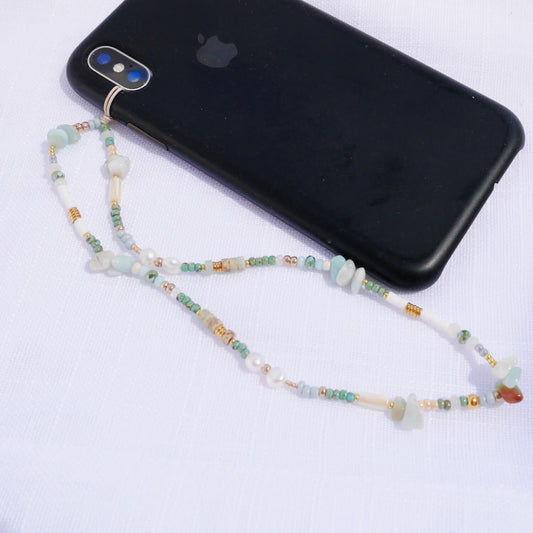 Bijou de téléphone vert d'eau