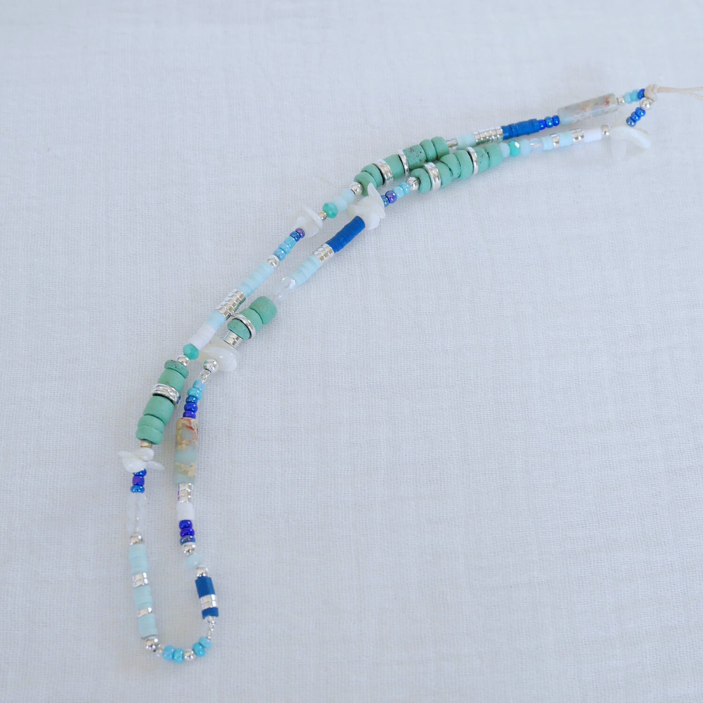 Bijou de téléphone Bleu et argent