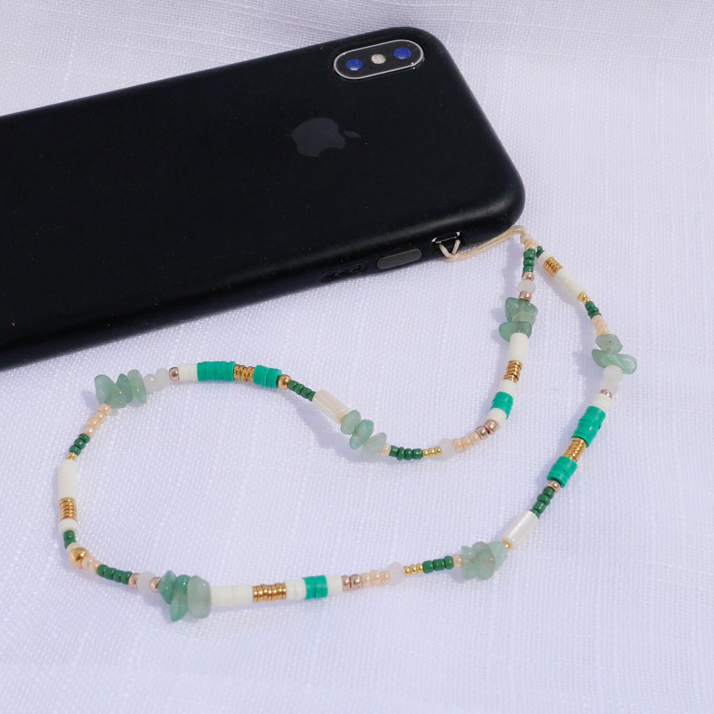 Bijou de téléphone vert