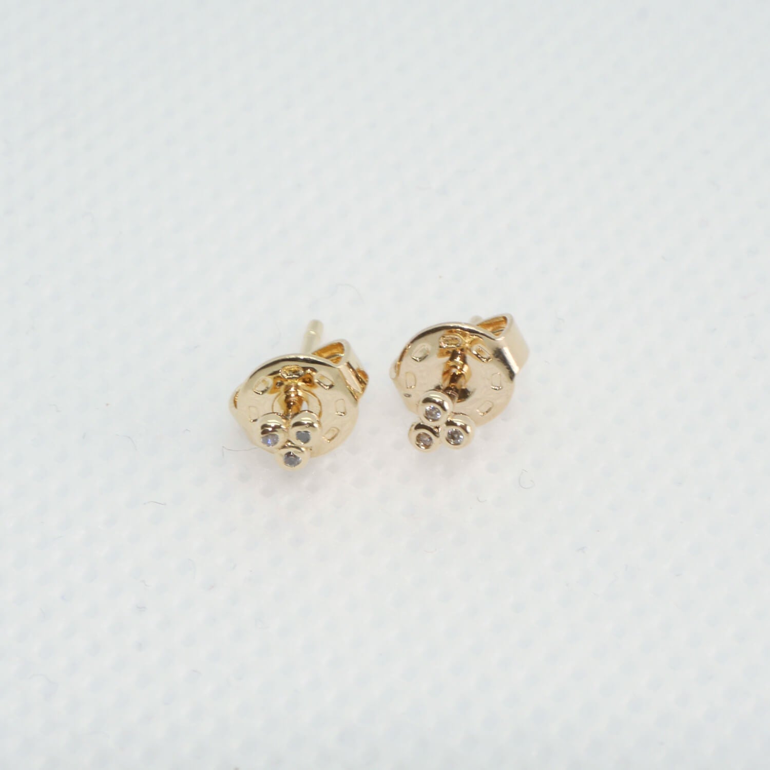 Puce d'oreille Flower Strass