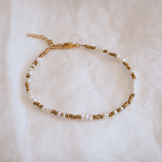 Chaine de cheville Maya blanche