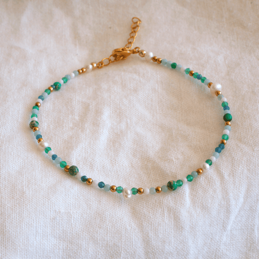 Chaine de cheville Maya Verte